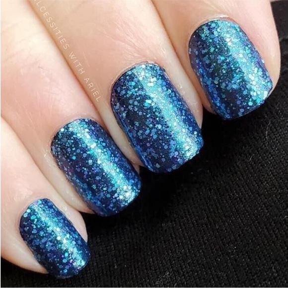 *Retired* Color Street: Dallas Darling | Teal Blue Glitter Purple Silver Party - Picture 8 of 14